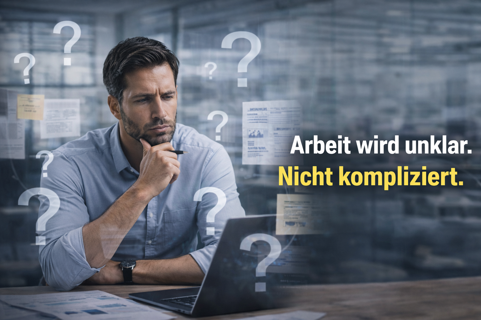 Arbeit wird unklar – nicht kompliziert