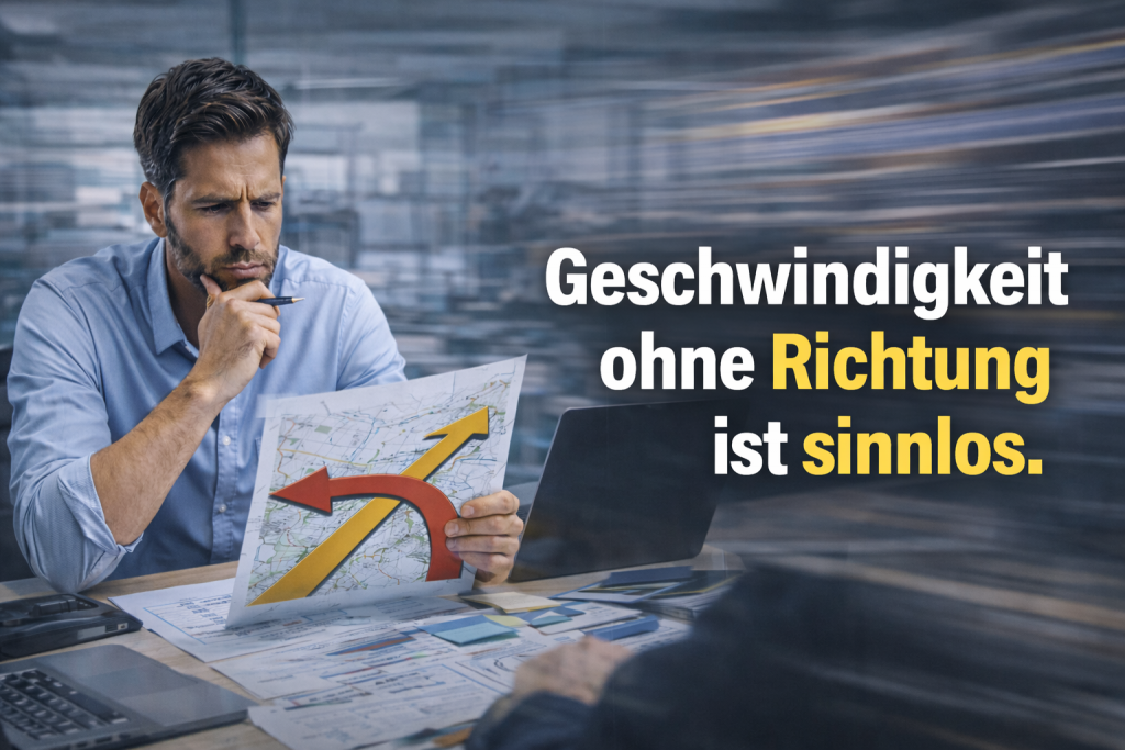 Geschwindigkeit ohne Richtung ist sinnlos
